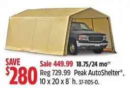Canadian Tire Peak AutoShelter , 10 x 20 x 8´ h offer