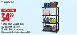 Canadian Tire 4-Shelf Resin Storage Rack offer
