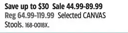 Canadian Tire Selected CANVAS Stools offer