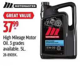 Canadian Tire MotoMaster High Mileage Motor Oil offer