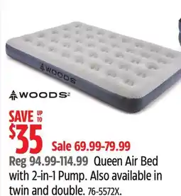 Canadian Tire Queen Air Bed with 2-in-1 Pump offer