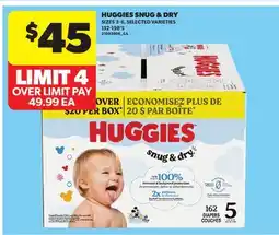 Real Canadian Superstore HUGGIES SNUG & DRY SIZES, 3 6 132-198' S offer