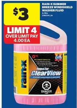 Real Canadian Superstore RAIN-X SUMMER BREEZE WINDSHIELD WASHER FLUID offer