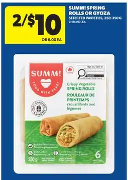 Real Canadian Superstore SUMM! SPRING ROLLS OR GYOZA offer
