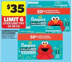 Real Canadian Superstore PAMPERS ECONO PACK DIAPERS, SIZE N-8, 58-200'S offer