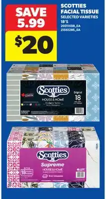 Real Canadian Superstore SCOTTIES FACIAL TISSUE, 18'S offer