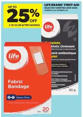 Real Canadian Superstore LIFE BRAND FIRST-AID offer