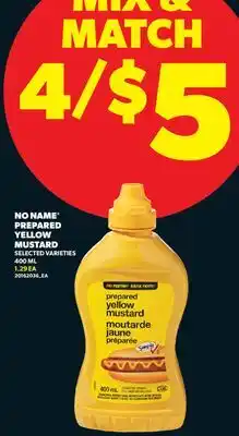 Real Canadian Superstore NO NAME PREPARED YELLOW MUSTARD offer