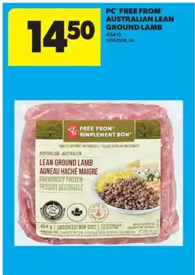 Real Canadian Superstore PC FREE FROM AUSTRALIAN LEAN GROUND LAMB offer