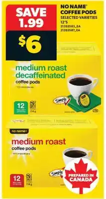 Real Canadian Superstore NO NAME COFFEE PODS, 12' S offer