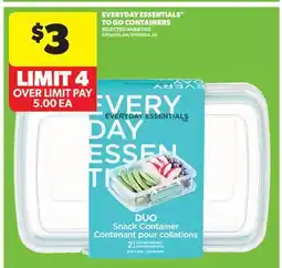 Real Canadian Superstore EVERYDAY ESSENTIALS TO GO CONTAINERS offer
