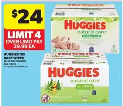 Real Canadian Superstore HUGGIES 16X BABY WIPES, 960-1152'S offer