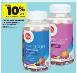 Real Canadian Superstore LIFE BRAND VITAMINS OR SUPPLEMENTS offer
