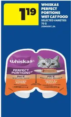 Real Canadian Superstore WHISKAS PERFECT PORTIONS WET CAT FOOD offer