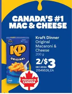 Real Canadian Superstore KRAFT DINNER ORIGINAL MACARONI & CHEESE offer
