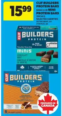 Real Canadian Superstore CLIF BUILDERS PROTEIN BARS, 6X68 G OR MINI PROTEIN BARS, 10X34 G offer