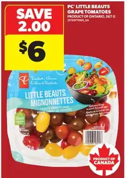 Real Canadian Superstore PC LITTLE BEAUTS GRAPE TOMATOES offer