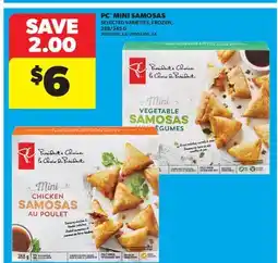 Real Canadian Superstore PC MINI SAMOSAS, 288/345 G offer