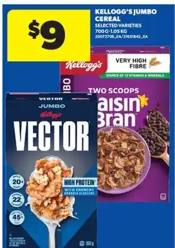 Real Canadian Superstore KELLOGG'S JUMBO CEREAL, 700 G-1.05 KG offer