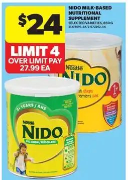 Real Canadian Superstore NIDO MILK-BASED NUTRITIONAL SUPPLEMENT offer