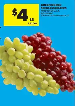 Real Canadian Superstore GREEN OR RED SEEDLESS GRAPES offer