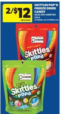 Real Canadian Superstore SKITTLES POP'D FREEZE DRIED CANDY offer
