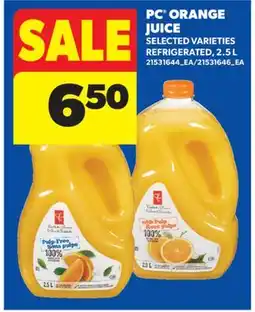 Real Canadian Superstore PC OR SIMPLY ORANGE JUICE offer