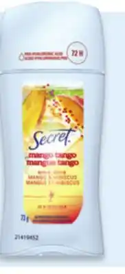 Walmart Secret Fresh antiperspirant or deodorant offer