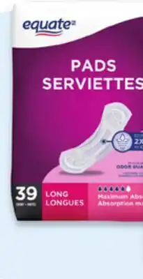 Walmart Equate bladder control pads 39s offer