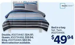 Walmart Mainstays Bed in a bag offer