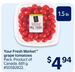 Walmart Your Fresh Market grape tomatoes offer