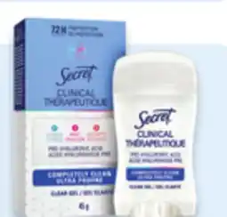 Walmart Secret Clinical Thérapeutique soft solid or clear gel deodorant offer