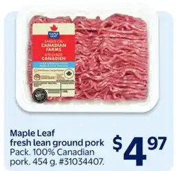Walmart Maple Leaf fresh lean ground pork offer