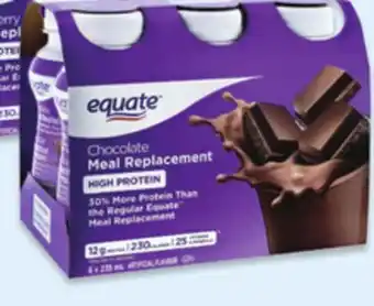 Walmart Equate high protein meal replacement shakes offer