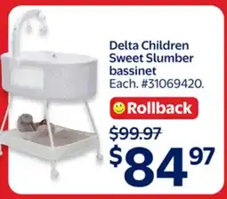 Walmart Delta Children Sweet Slumber bassinet offer