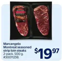 Walmart Marcangelo Montreal seasoned strip loin steaks offer