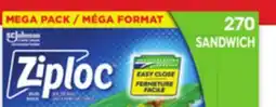 Walmart Ziploc sandwich or freezer bags mega pack offer