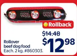 Walmart Rollover beef dog food offer