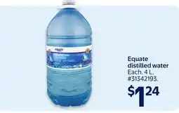 Walmart Equate distilled water offer