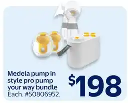Walmart Medela pump in style pro pump your way bundle offer