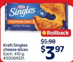 Walmart Kraft Singles cheese slices offer