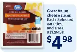 Walmart Great Value cheese slices offer