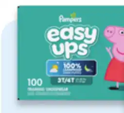 Walmart Pampers Easy Ups giant pack training pants offer