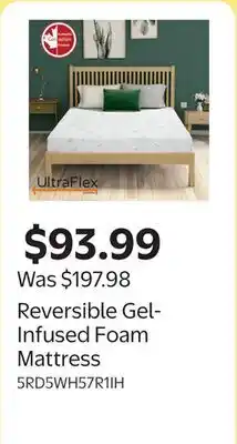 Walmart Reversible Gel-Infused Foam Mattress offer