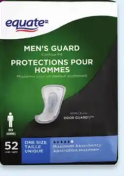 Walmart Equate incontinence guard for men offer