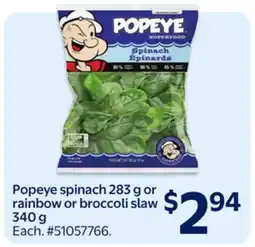 Walmart Popeye spinach offer