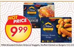 Sobeys Breaded Chicken Strips or Nuggets, Stuffed Chicken or Burgers offer
