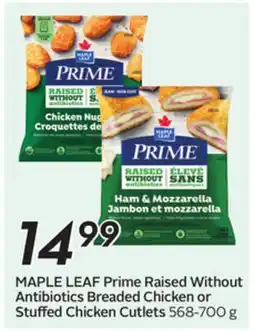 Sobeys Prime Raised Without Antibiotics Breaded Chicken or Stuffed Chicken Cutlets offer