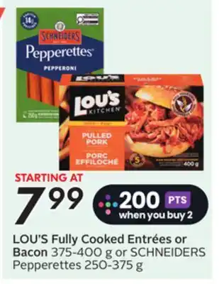 Sobeys Fully Cooked Entrées or Bacon offer
