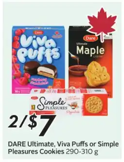Sobeys Ultimate, Viva Puffs or Simple Pleasures Cookies offer